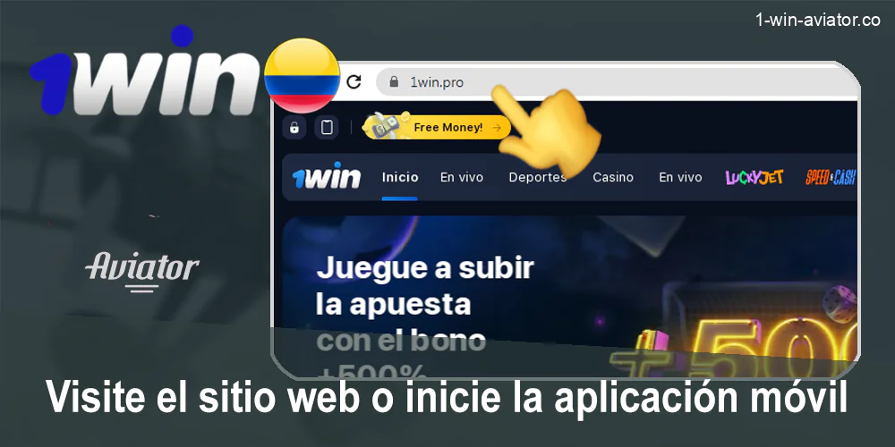Visite el sitio web del casino en línea 1Win