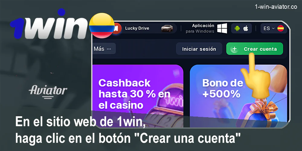 Visite el sitio web del casino en línea 1Win